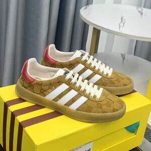 Adidas x Gucci Gazelle Sneaker Tan Monogram Wom